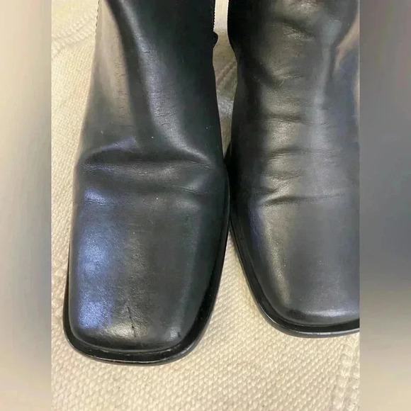 Coach Teresa black leather heeled boots, size 7 - Picture 8 of 13